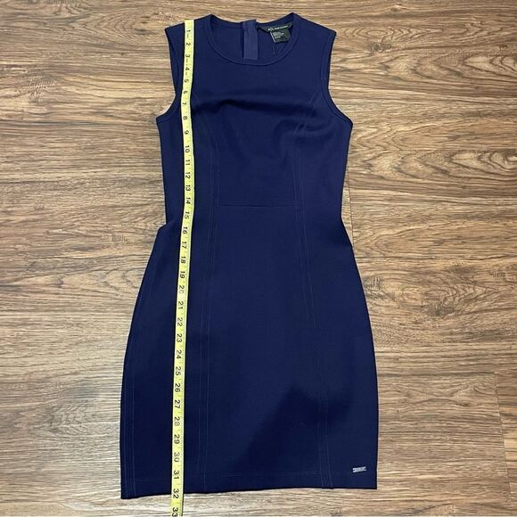 NWT Armani Exchange Bodycon Ponte Seamed Mini Dress Navy Blue Size XS - Picture 8 of 14